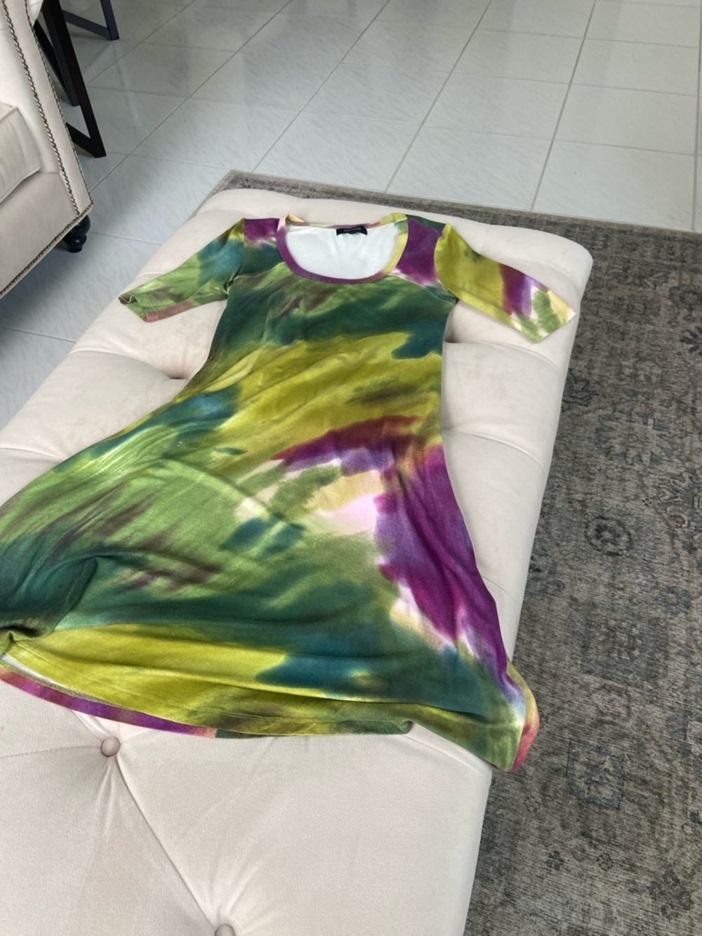 Karen Kane paisley short sleeved dress